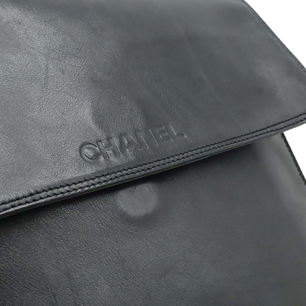 CHANEL Black Lambskin Leather Pochette Shoulder Bag - Picture 10 of 10